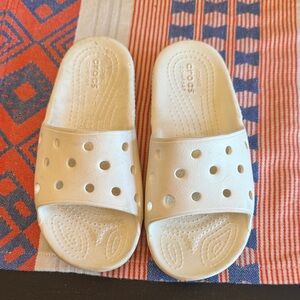 CROCS Kids' white Slide Sandals